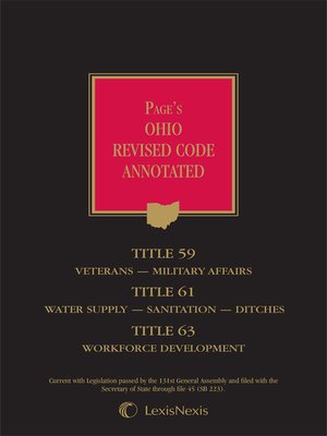 cover image of Page's Ohio Revised Code Annotated